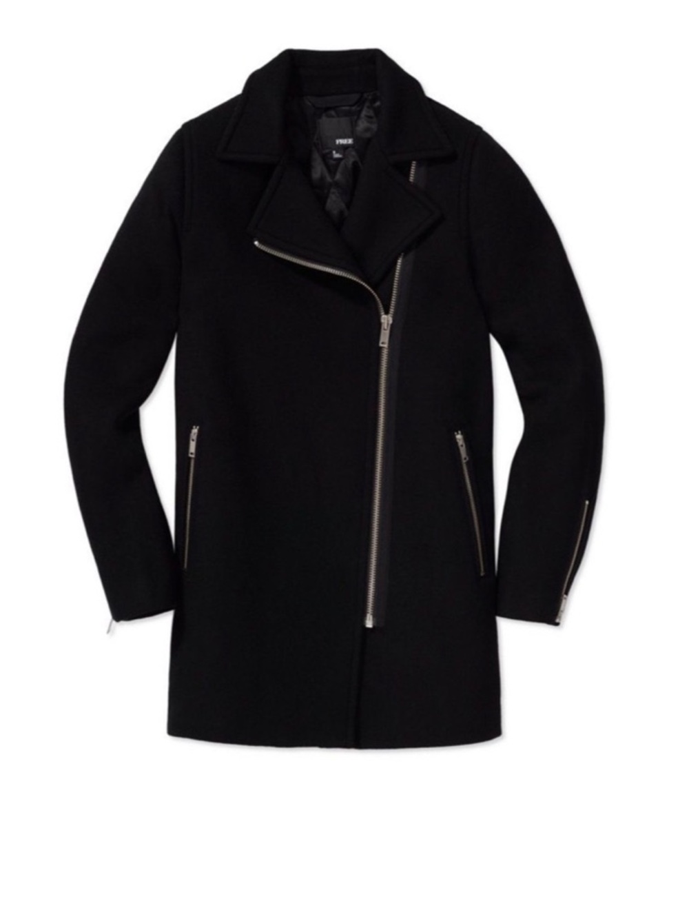 Aritzia Wilfred Free Black Wool Fei Moto Coat